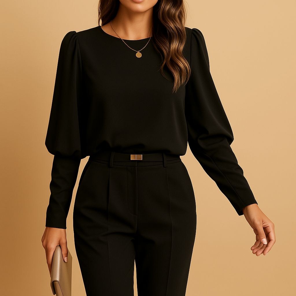 Elegant long-sleeved blouse for women