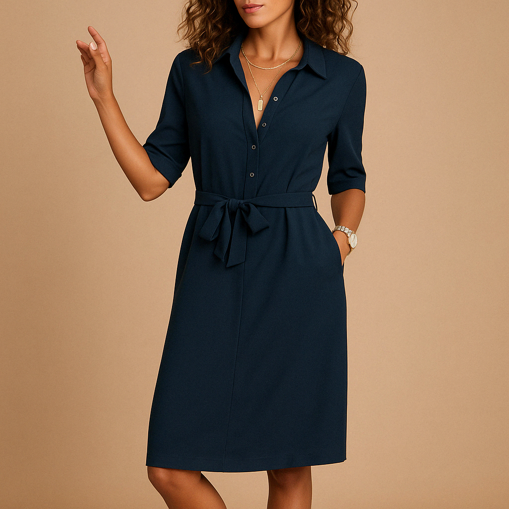 Elegant casual dress with a flattering fit for women.