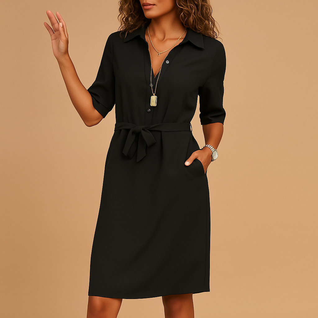 Elegant casual dress with a flattering fit for women.