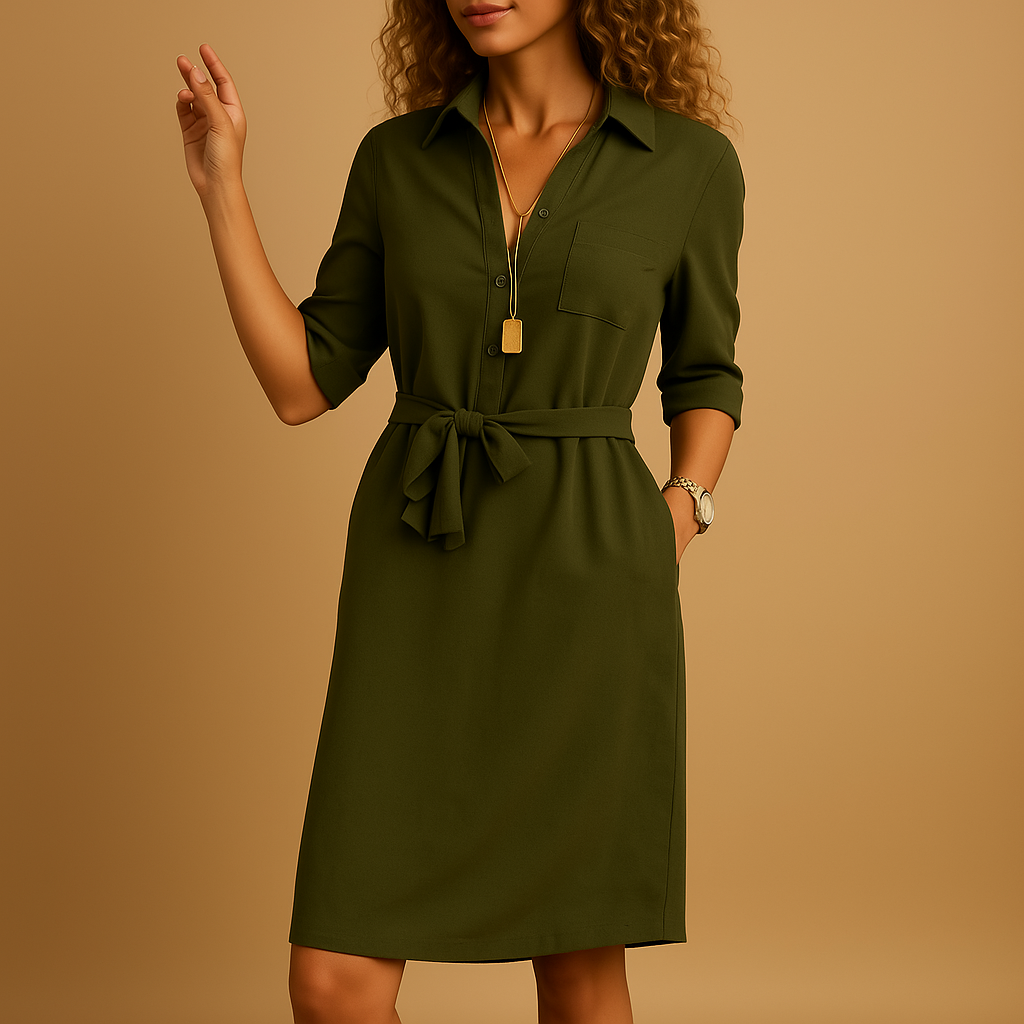 Elegant casual dress with a flattering fit for women.