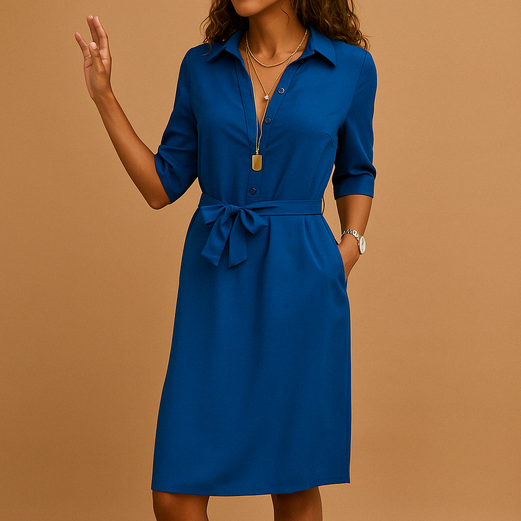 Elegant casual dress with a flattering fit for women.