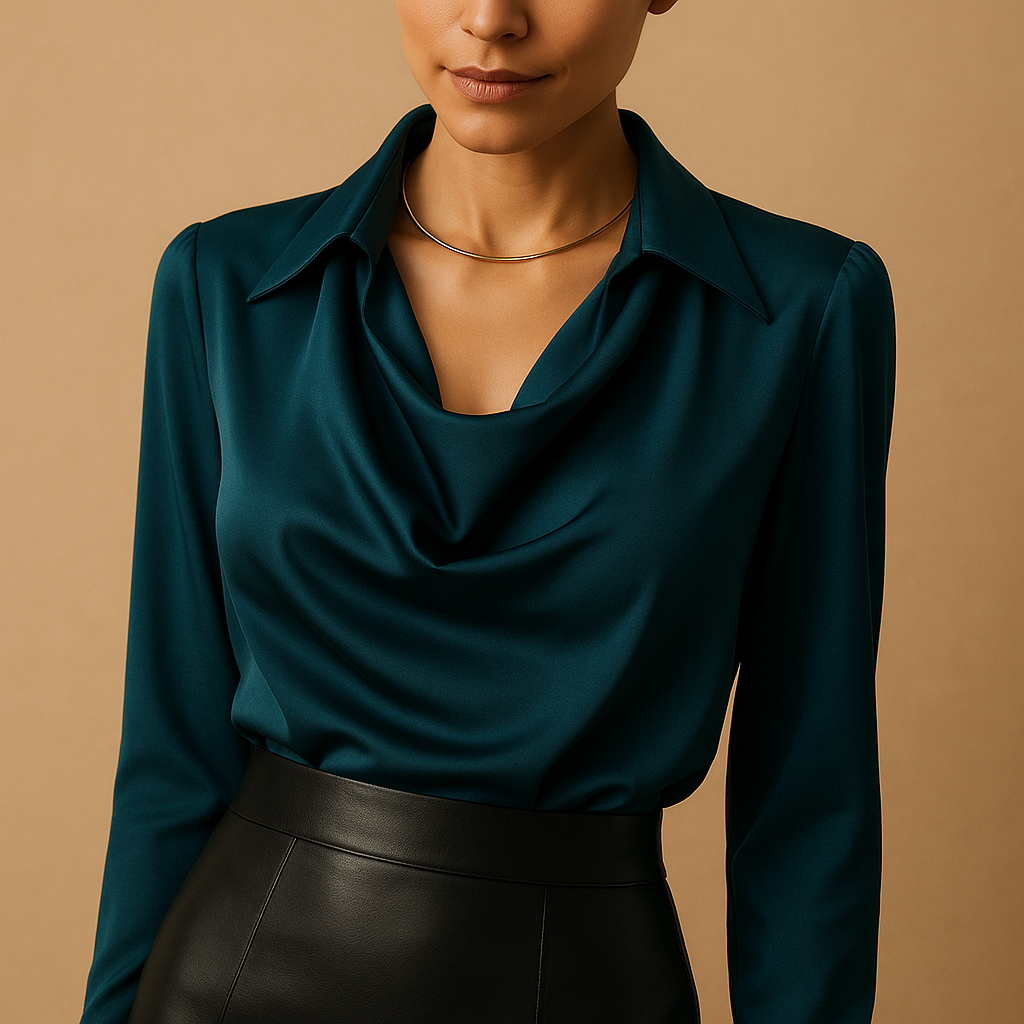 Elegant long-sleeved blouse for women
