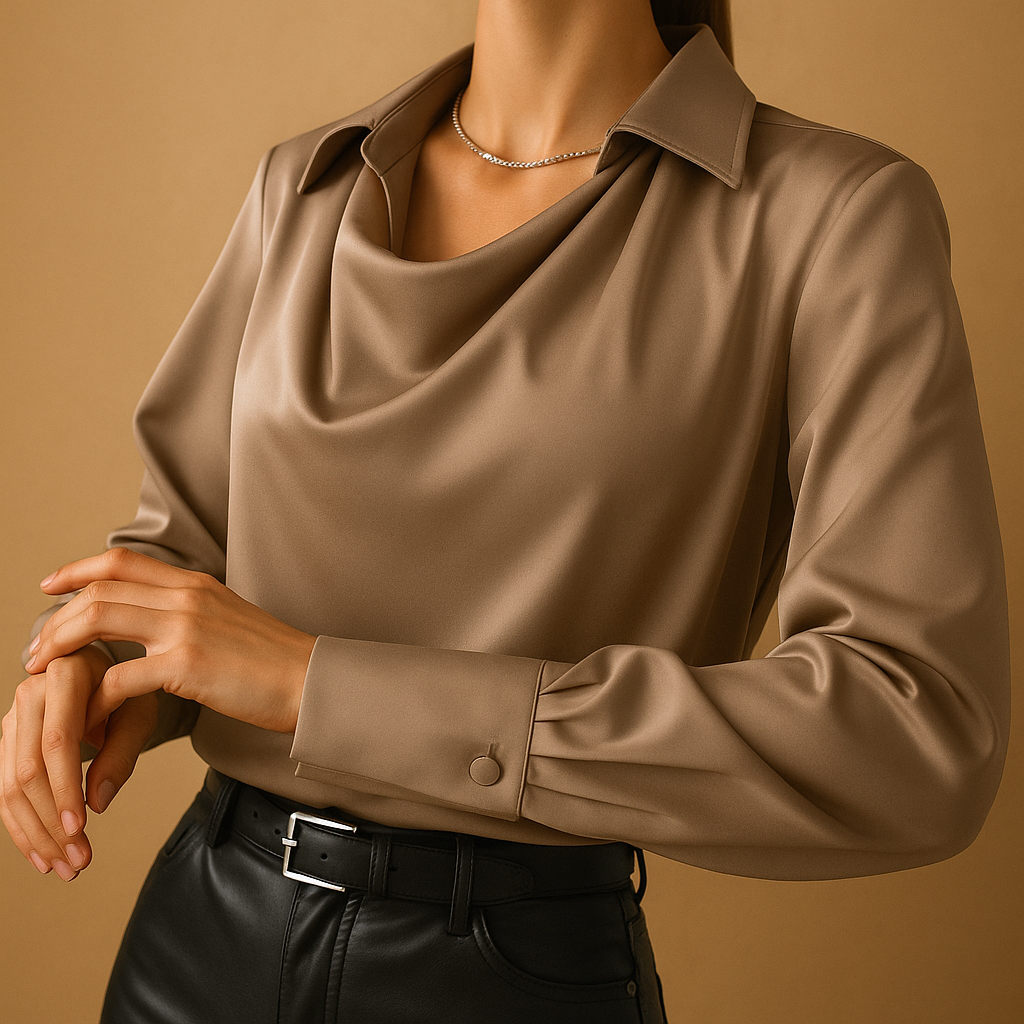 Elegant long-sleeved blouse for women