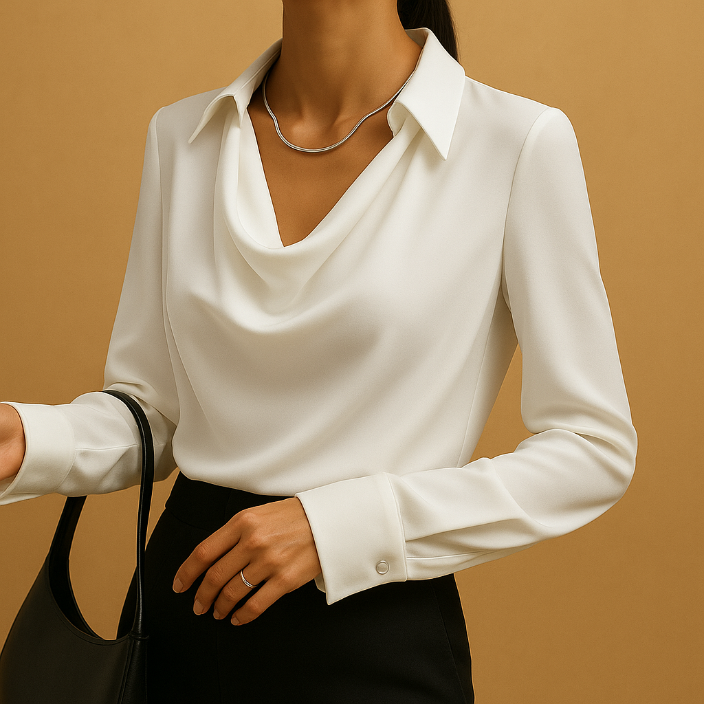 Elegant long-sleeved blouse for women