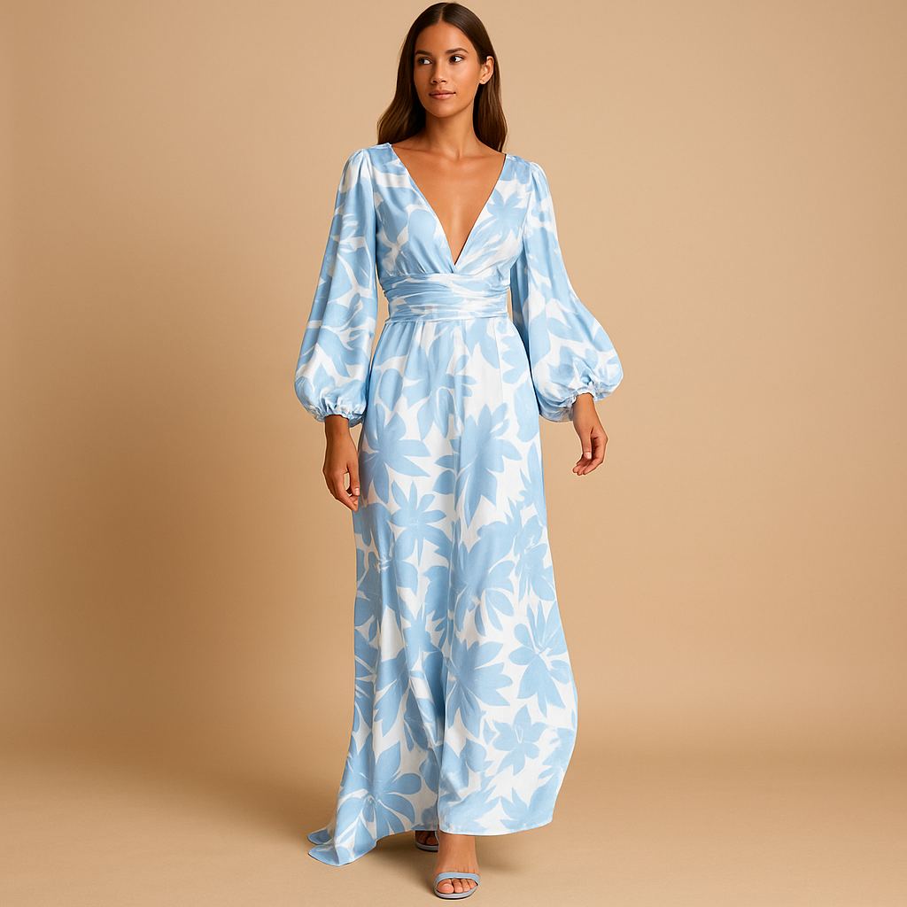 Elegant knee-length women's dress with a flattering fit.