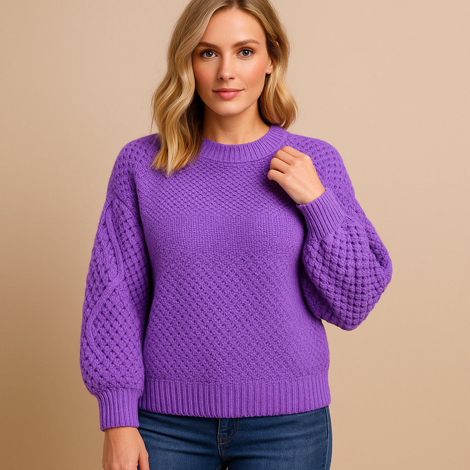 Elegant women's sweater made from soft knit fabric with a timeless fit.
