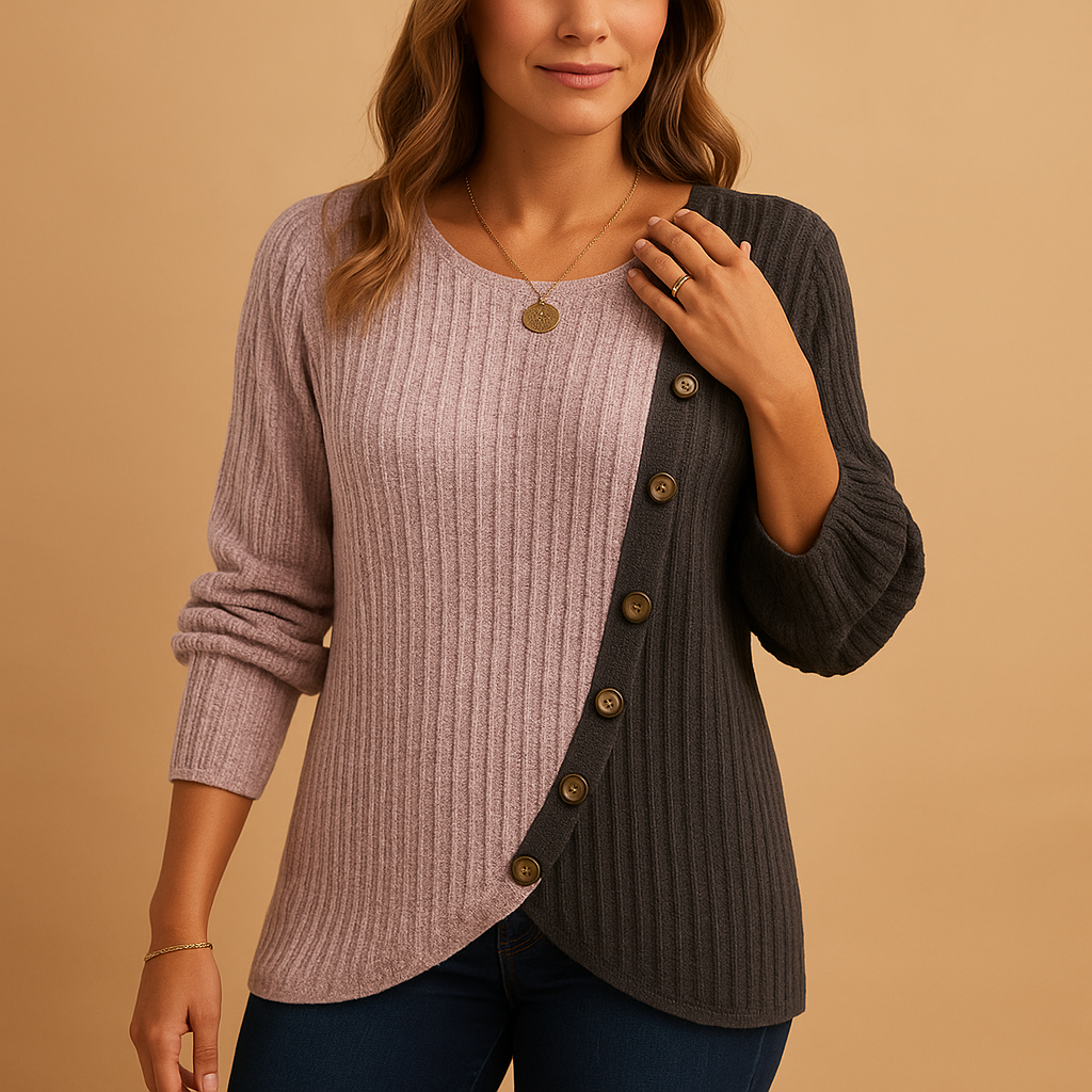 Elegant knitted sweater for women.