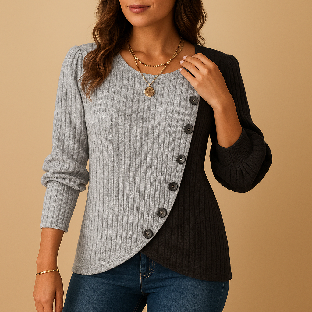 Elegant knitted sweater for women.