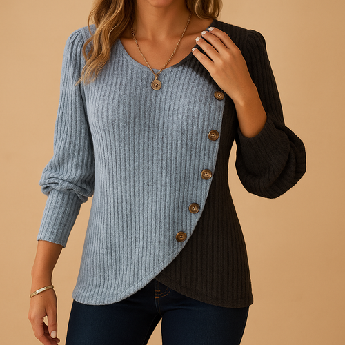 Elegant knitted sweater for women.