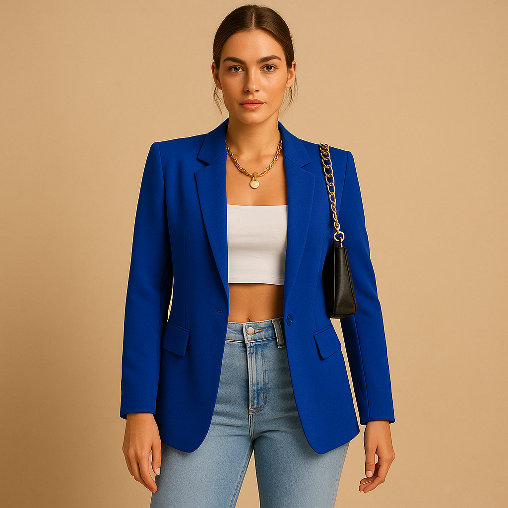 Elegant tailored blazer for women.