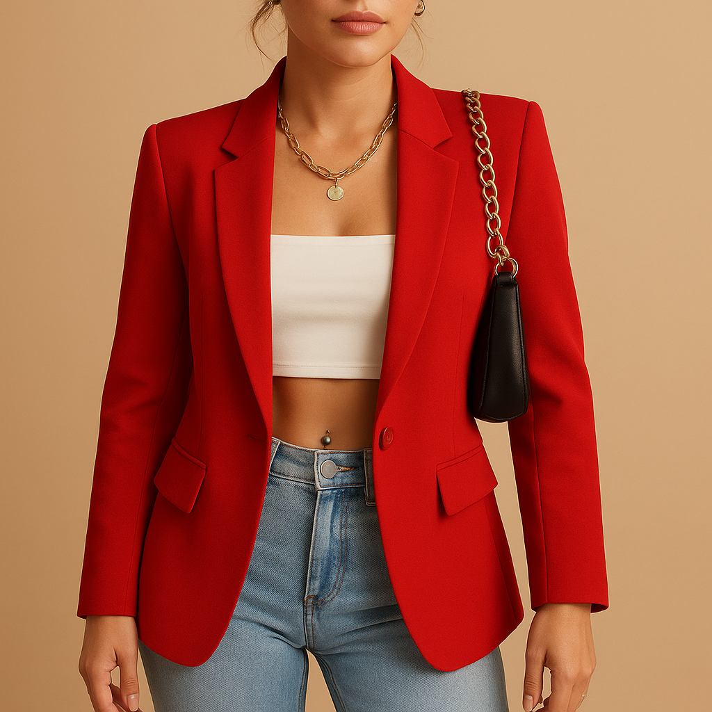 Elegant tailored blazer for women.