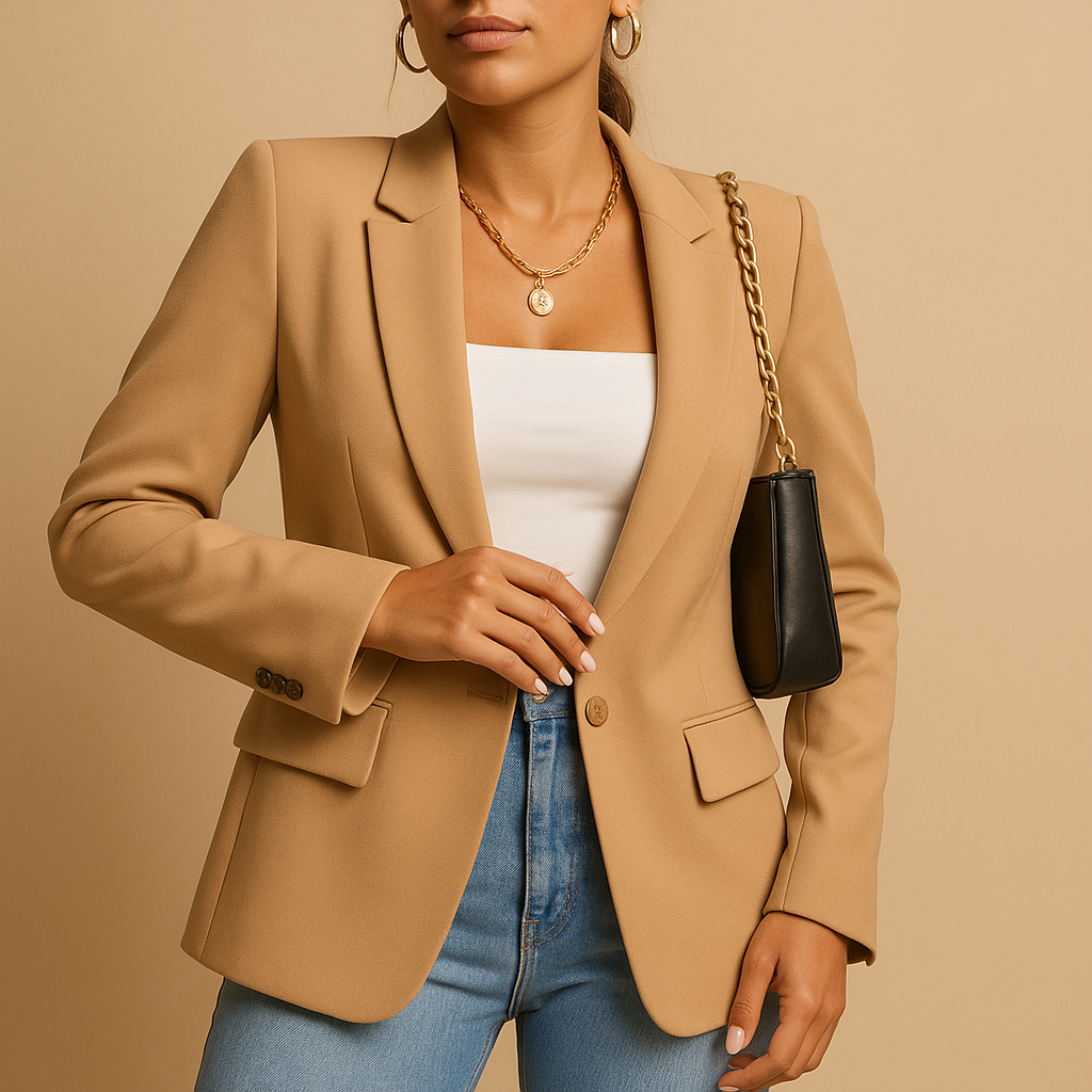 Elegant tailored blazer for women.