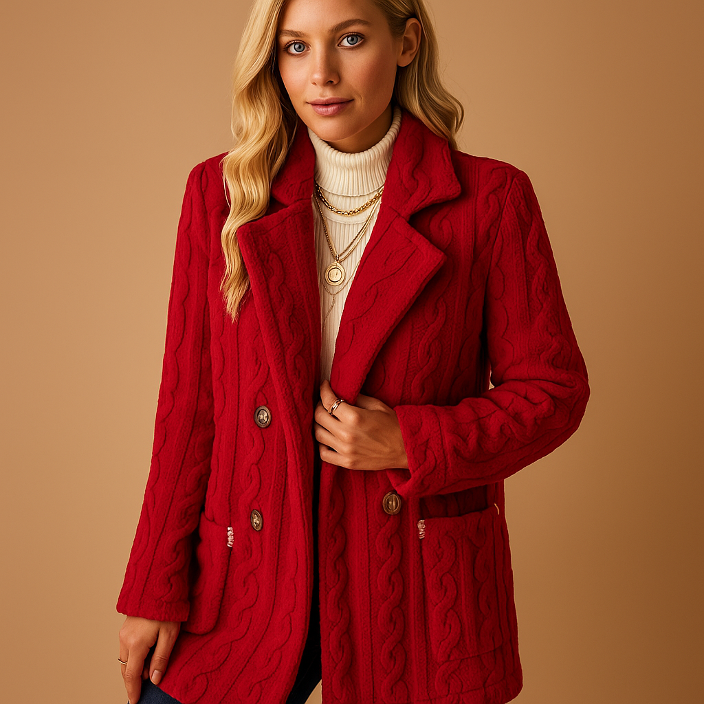 Elegant tailored winter coat for women
