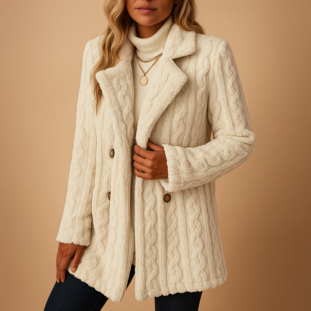 Elegant tailored winter coat for women
