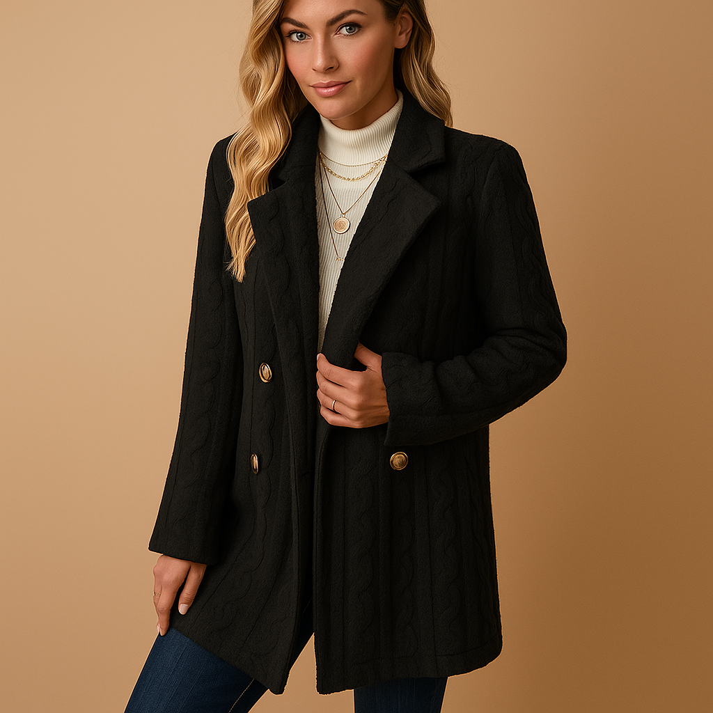 Elegant tailored winter coat for women