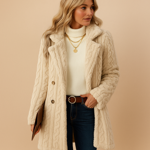 Elegant tailored winter coat for women