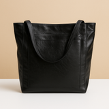 Elegant handmade faux leather shoulder bag for women.