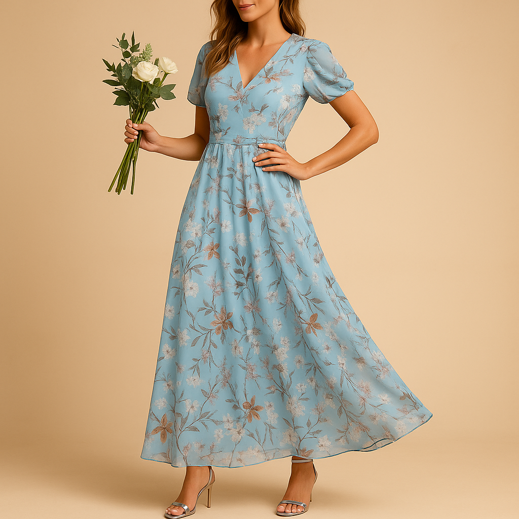 Elegant midi dress for women.