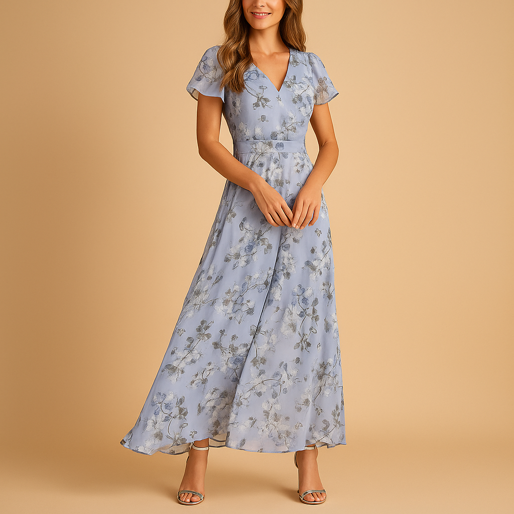 Elegant midi dress for women.