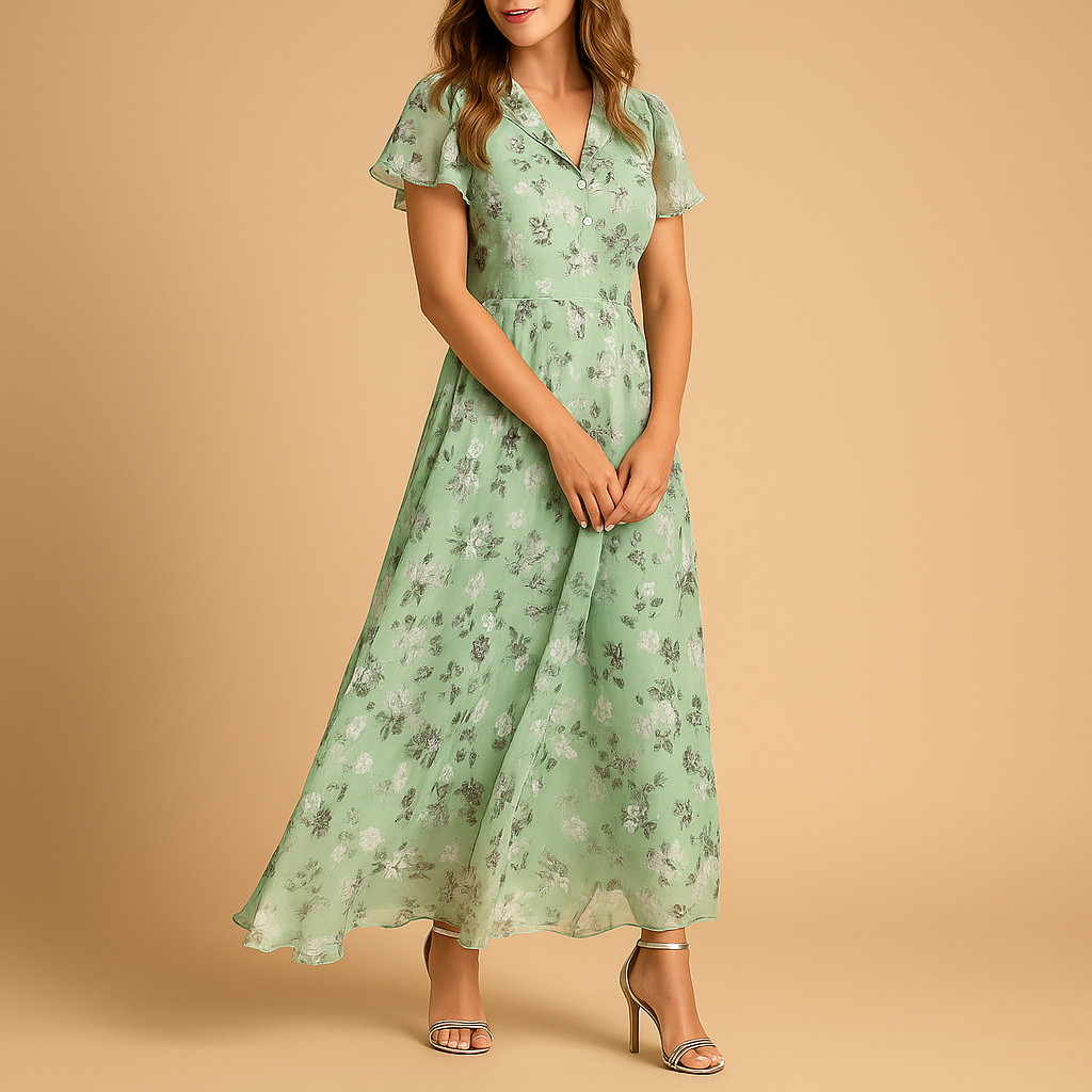 Elegant midi dress for women.