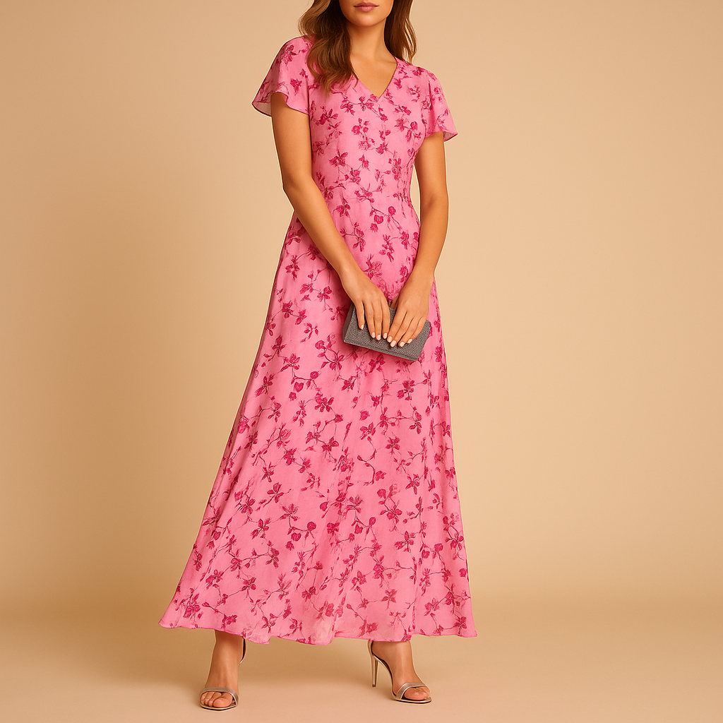 Elegant midi dress for women.