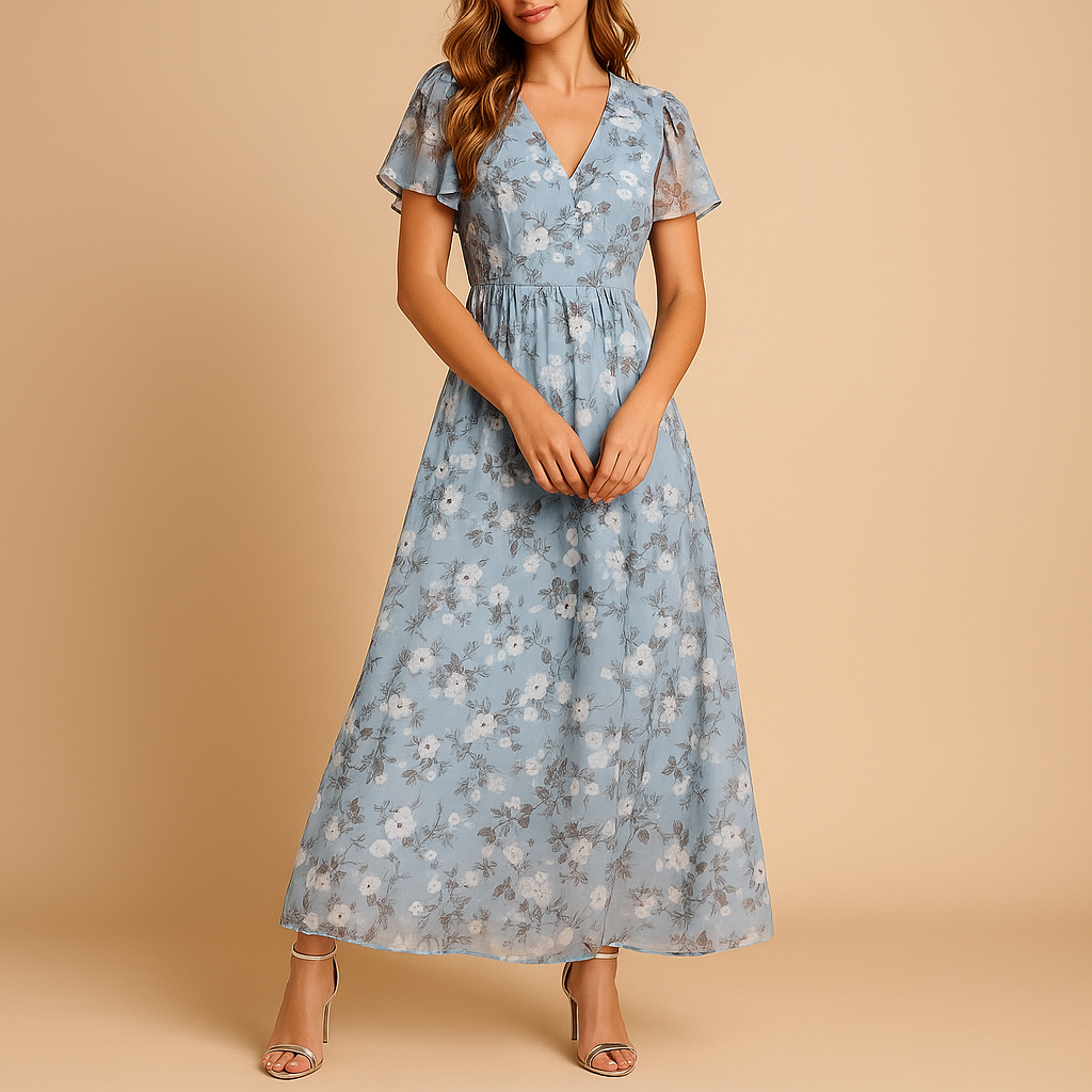 Elegant midi dress for women.
