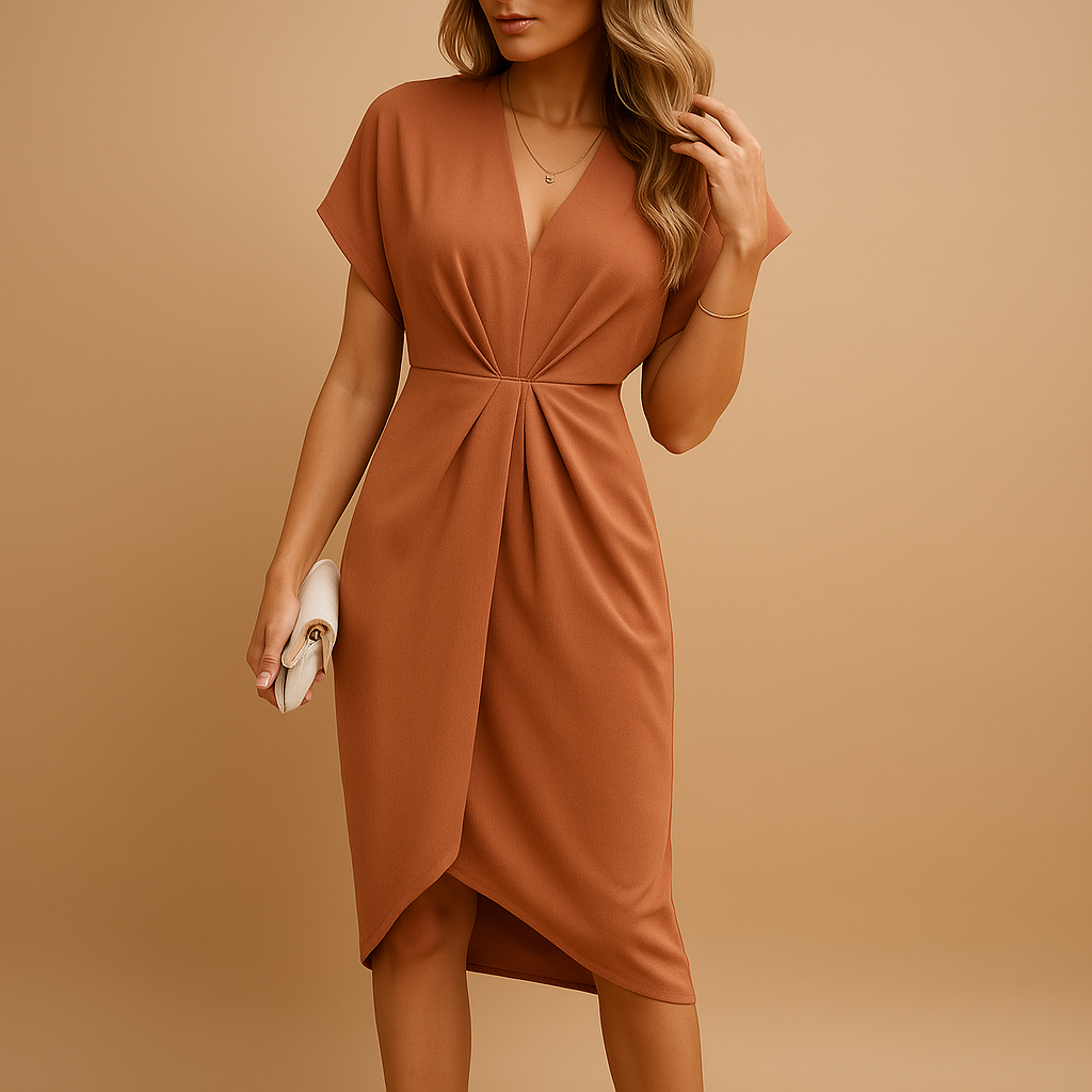 Midi wrap dress for women with a flattering fit and elegant look.