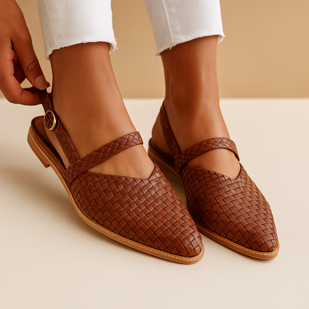 Elegant flip-flop sandals with soft soles for women.