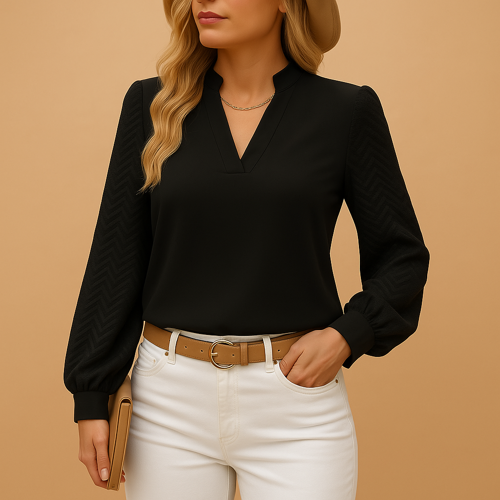 Elegant V-neck top for women