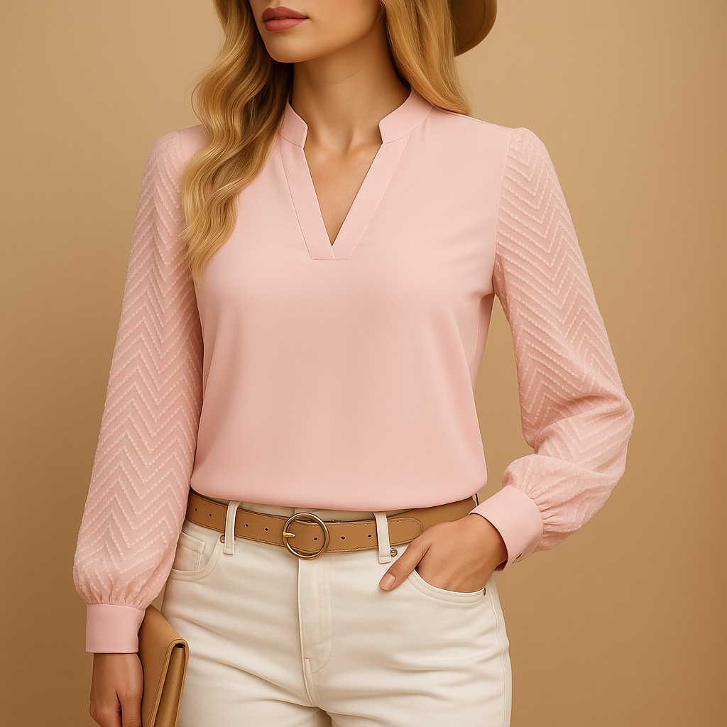Elegant V-neck top for women