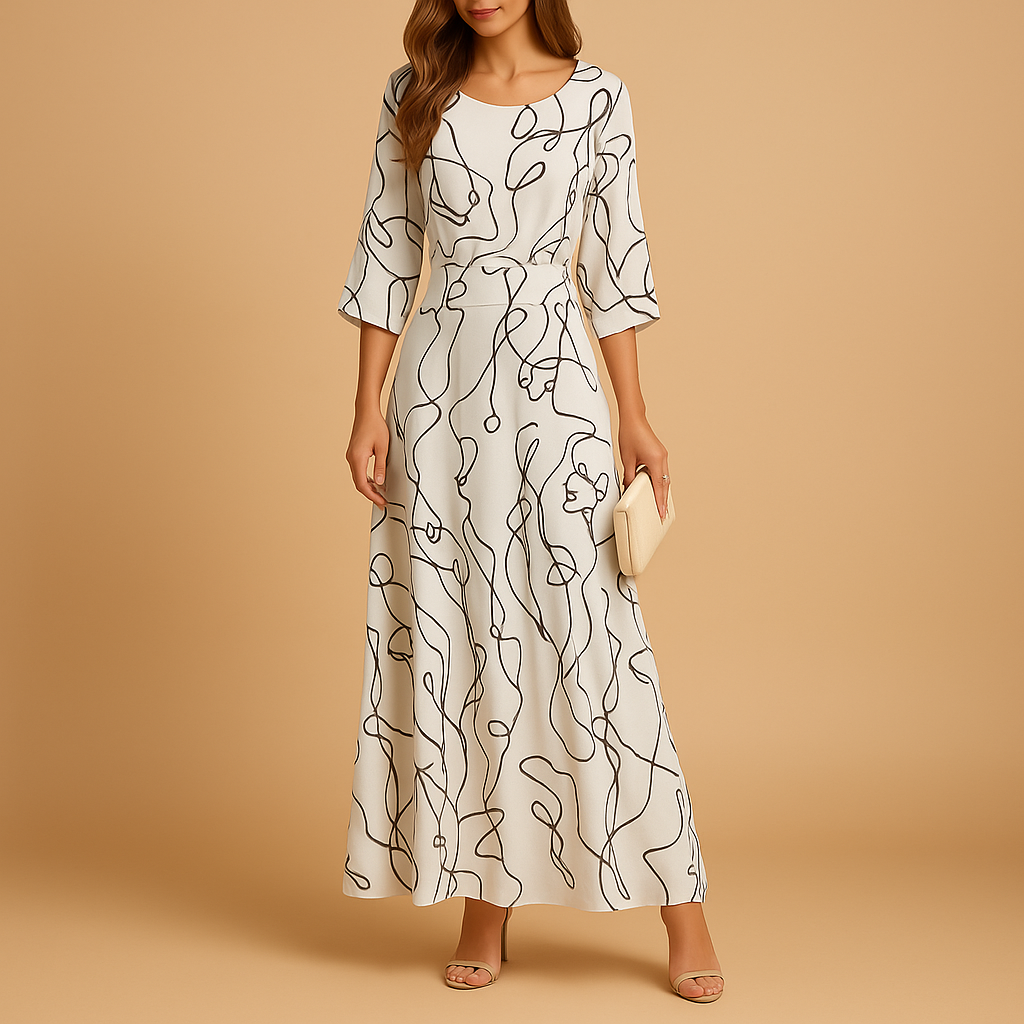 Elegant summer dress with striking design for women.