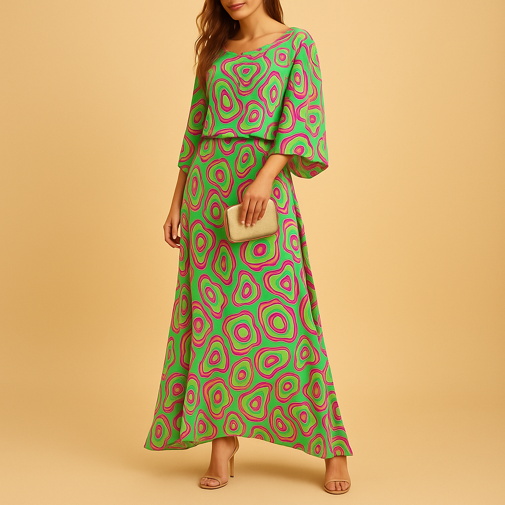 Elegant summer dress with striking design for women.