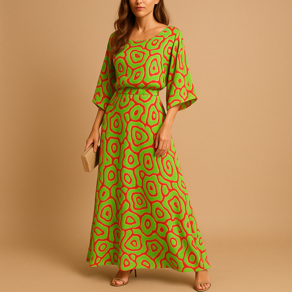Elegant summer dress with striking design for women.