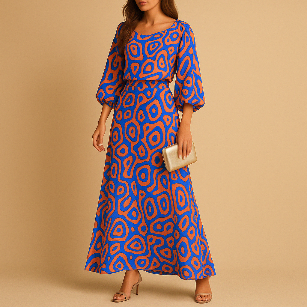 Elegant summer dress with striking design for women.