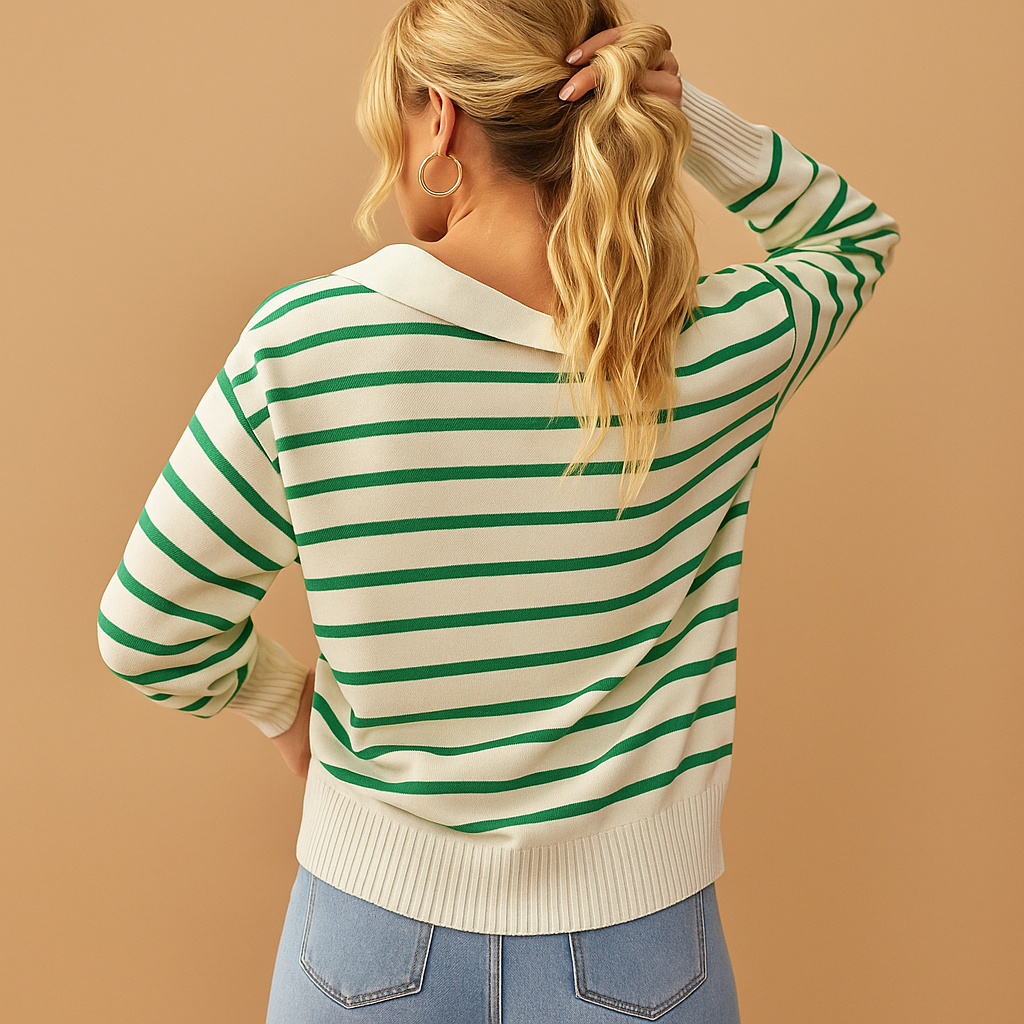 Knitted cardigan with open front for women.