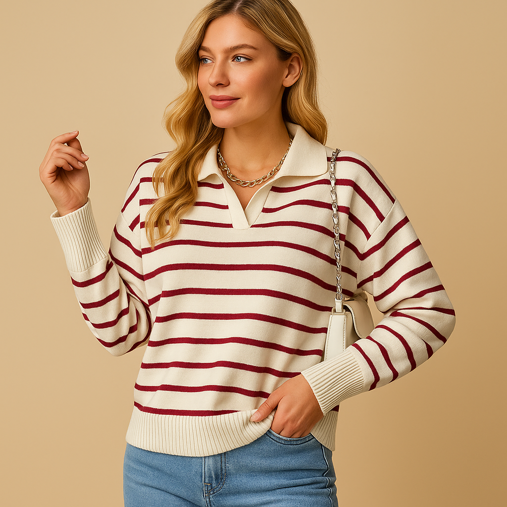 Knitted cardigan with open front for women.
