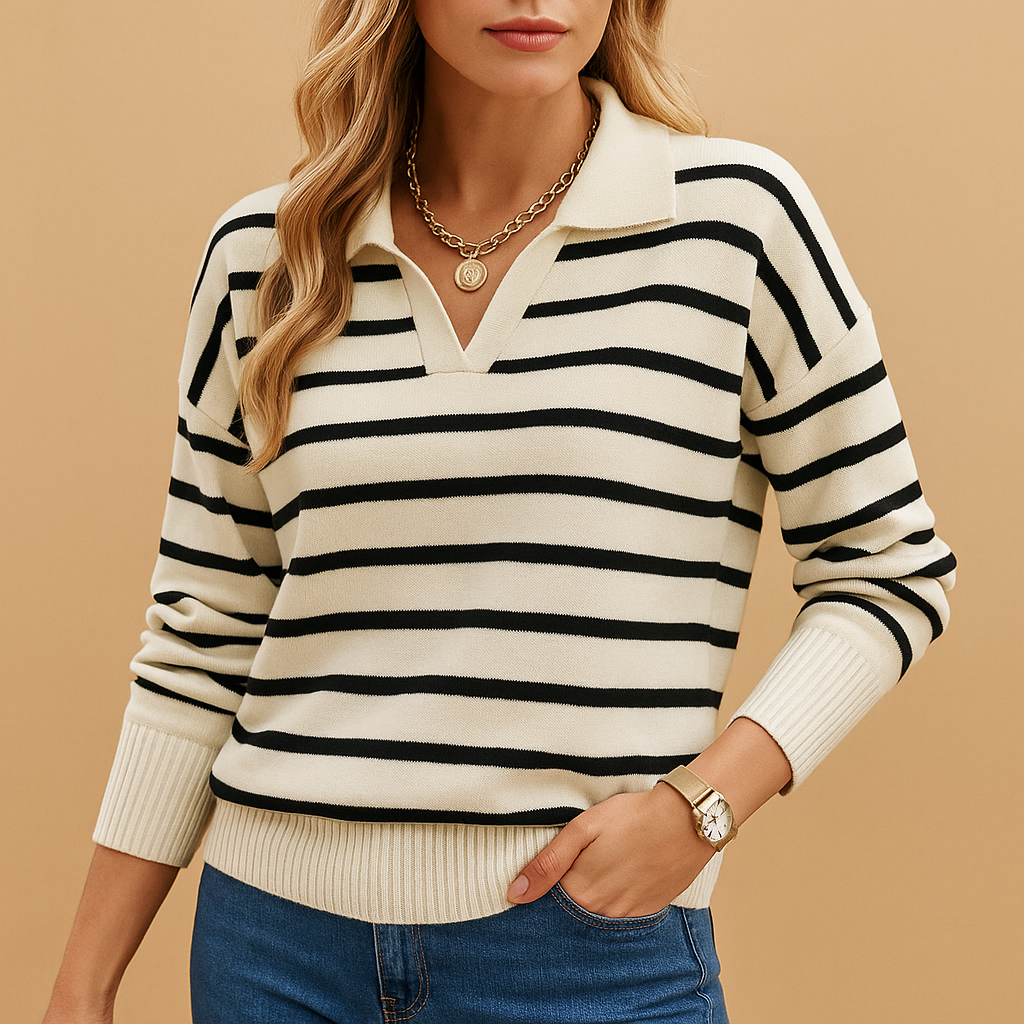 Knitted cardigan with open front for women.