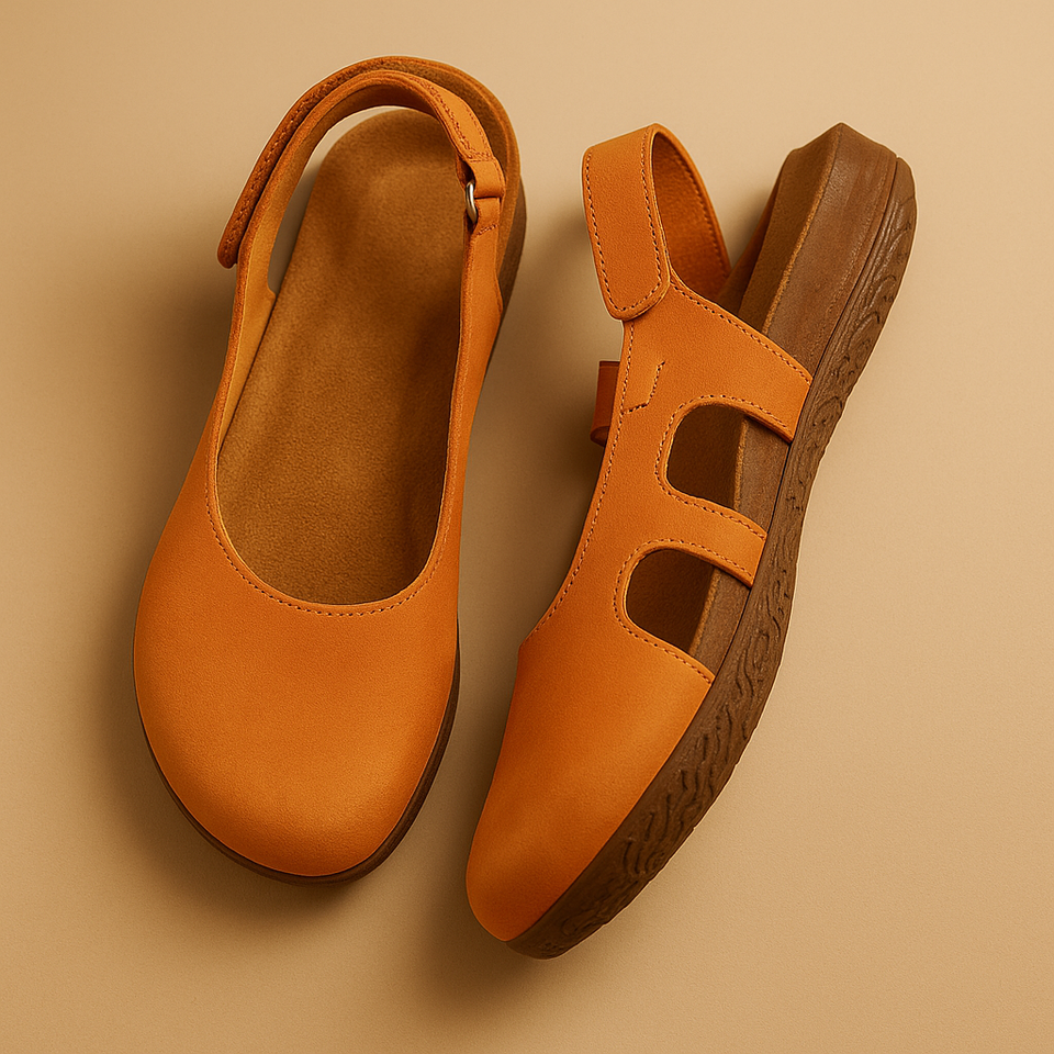 Closed comfortable sandals for women.