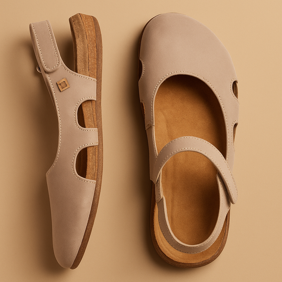 Closed comfortable sandals for women.