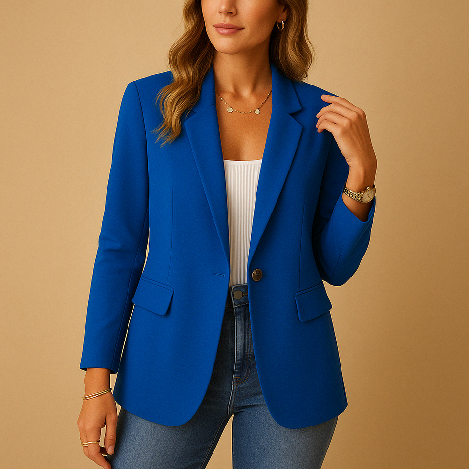 Fitted blazer with a comfortable fit for women.