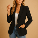 Fitted blazer with a comfortable fit for women.