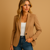 Fitted blazer with a comfortable fit for women.