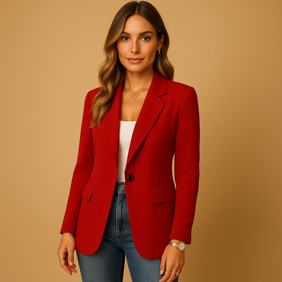 Fitted blazer with a comfortable fit for women.