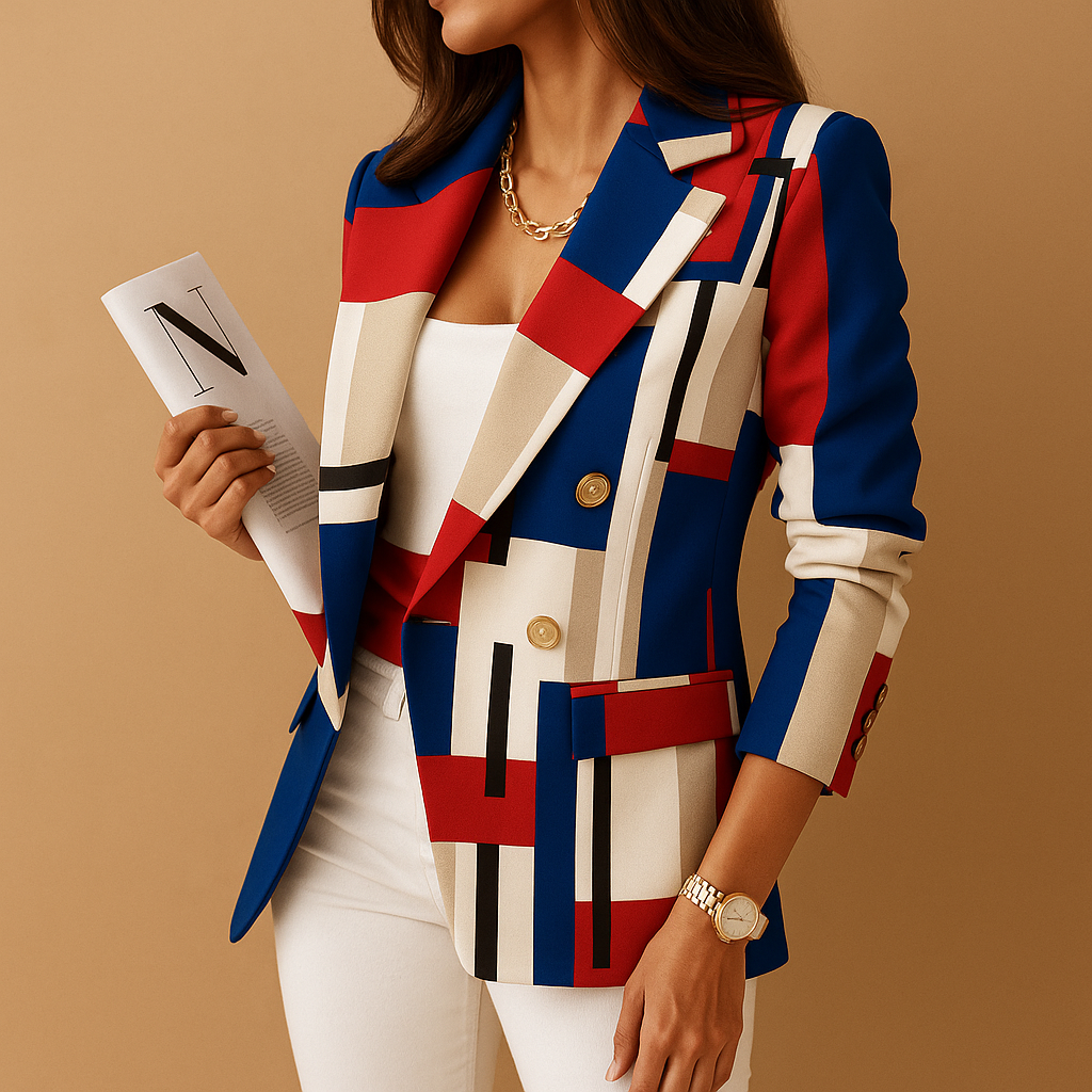 Fitted blazer with elegant details for women.