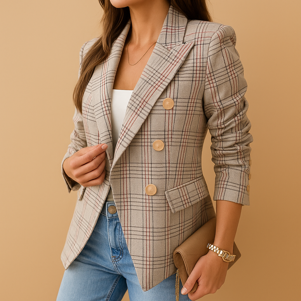 Fitted blazer with elegant details for women.