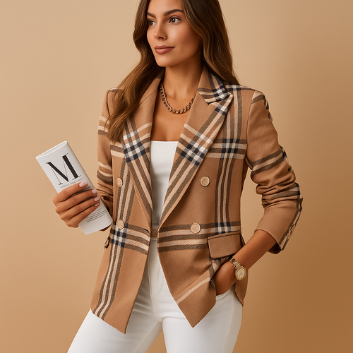 Fitted blazer with elegant details for women.
