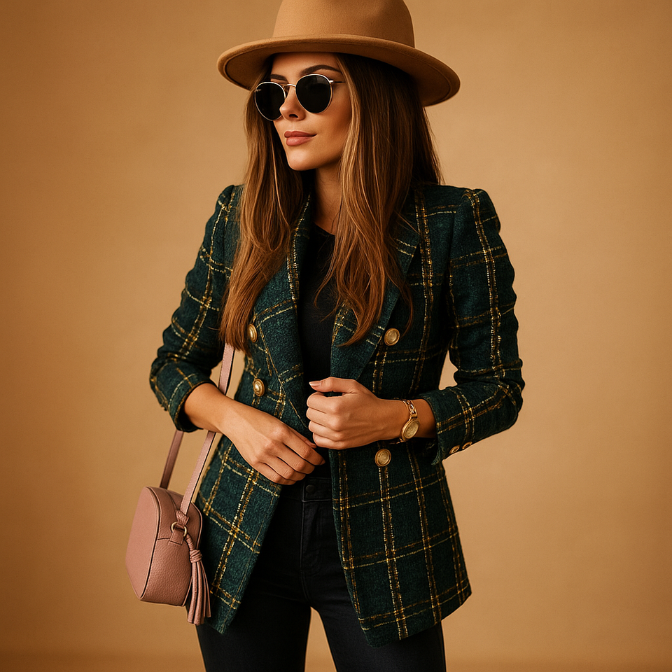 Fitted blazer with an elegant cut for women.