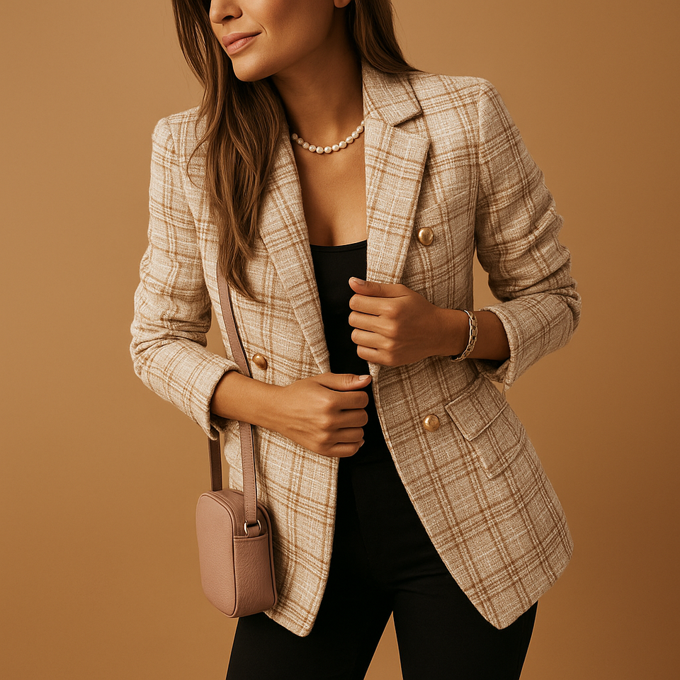 Fitted blazer with an elegant cut for women.