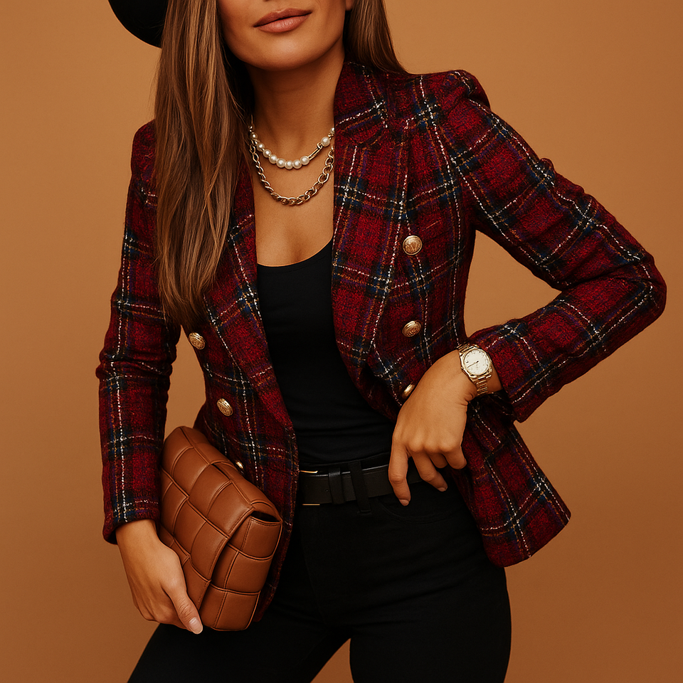 Fitted blazer with an elegant cut for women.