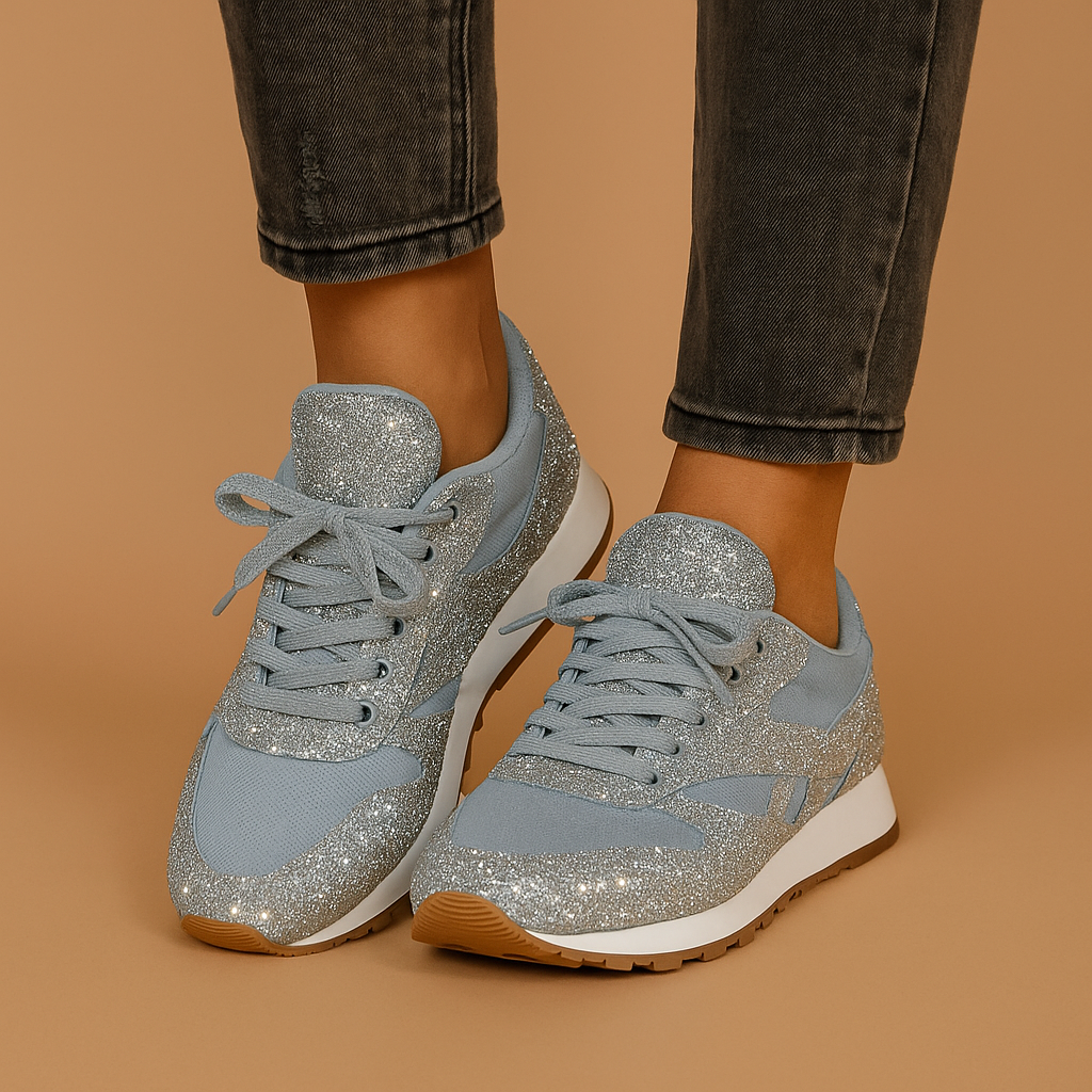Glitter sneakers with sequins for women